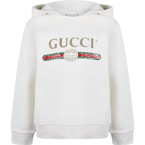 gucci wolf hoodie white|white Gucci hoodie for kids.